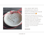 EWIG DEIN: Zauberhafte, romantische Ringschale mit Zitat, Miniherz und Datum
