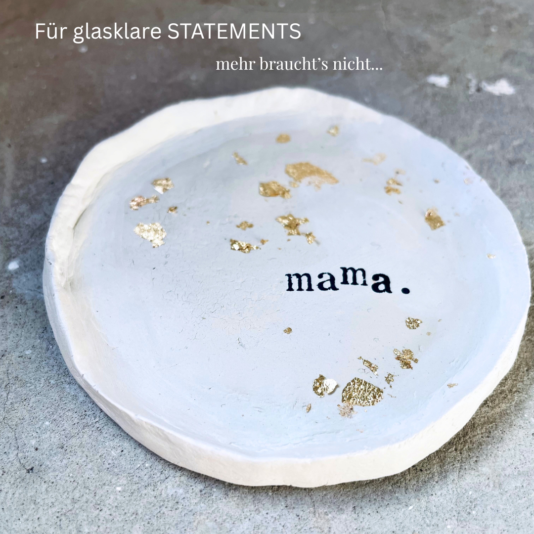 GOLDSCHATZ: Ultrarustikales Style-Piece: Goldstück aus echtem Ton | handgetöpfert mit Stempel
