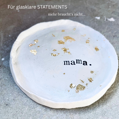 GOLDSCHATZ: Ultrarustikales Style-Piece: Goldstück aus echtem Ton | handgetöpfert mit Stempel