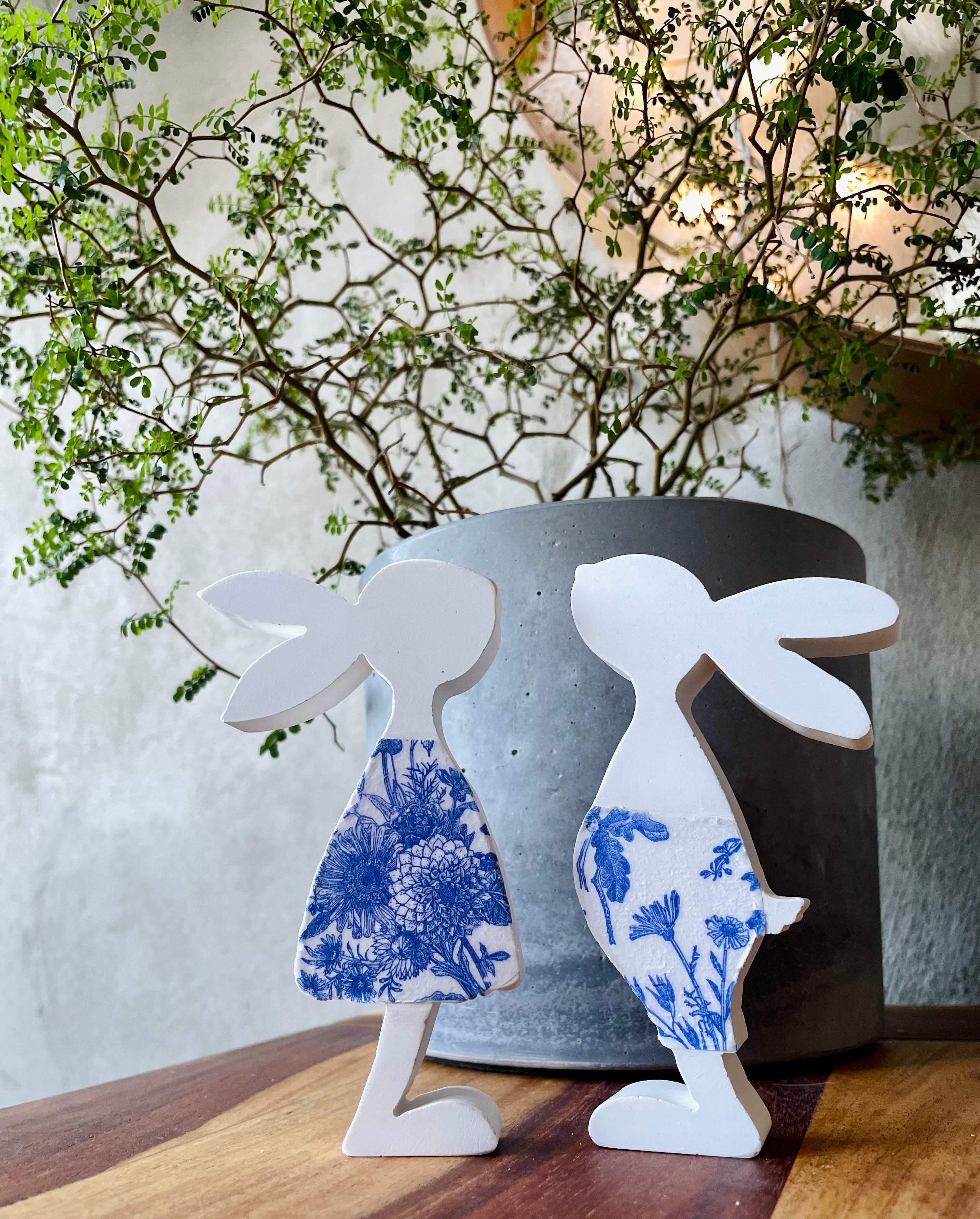Porcelain Pals- HOPPELHASEN – Porcelain Blue Edition (2er-Set)