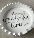 Handgemachter Kalender Keramik –  wieder verwendbar, modern, mit Zahlen & Stern