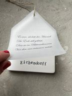 Keramikhäuschen zum Hängen BOOKLOVER Collection -Mondnacht: Literaten- Häuschen mit Eichendorff- Gedicht