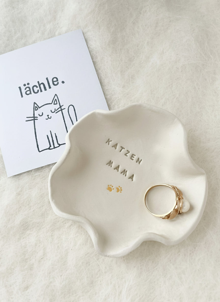 Für Mamas mit Herz & Schnauze | Geschenk für Katzenmamas | Schmuckschale für Freundinnen und crazy cat ladys