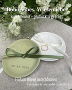 Ringschale Hochzeit | Initialen, Datum & Trockenblumen
