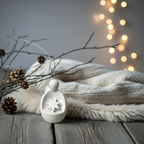 Moderner Weihnachtsengel aus Keramik mit abnehmbarem Stern | Handmade Winterdeko |