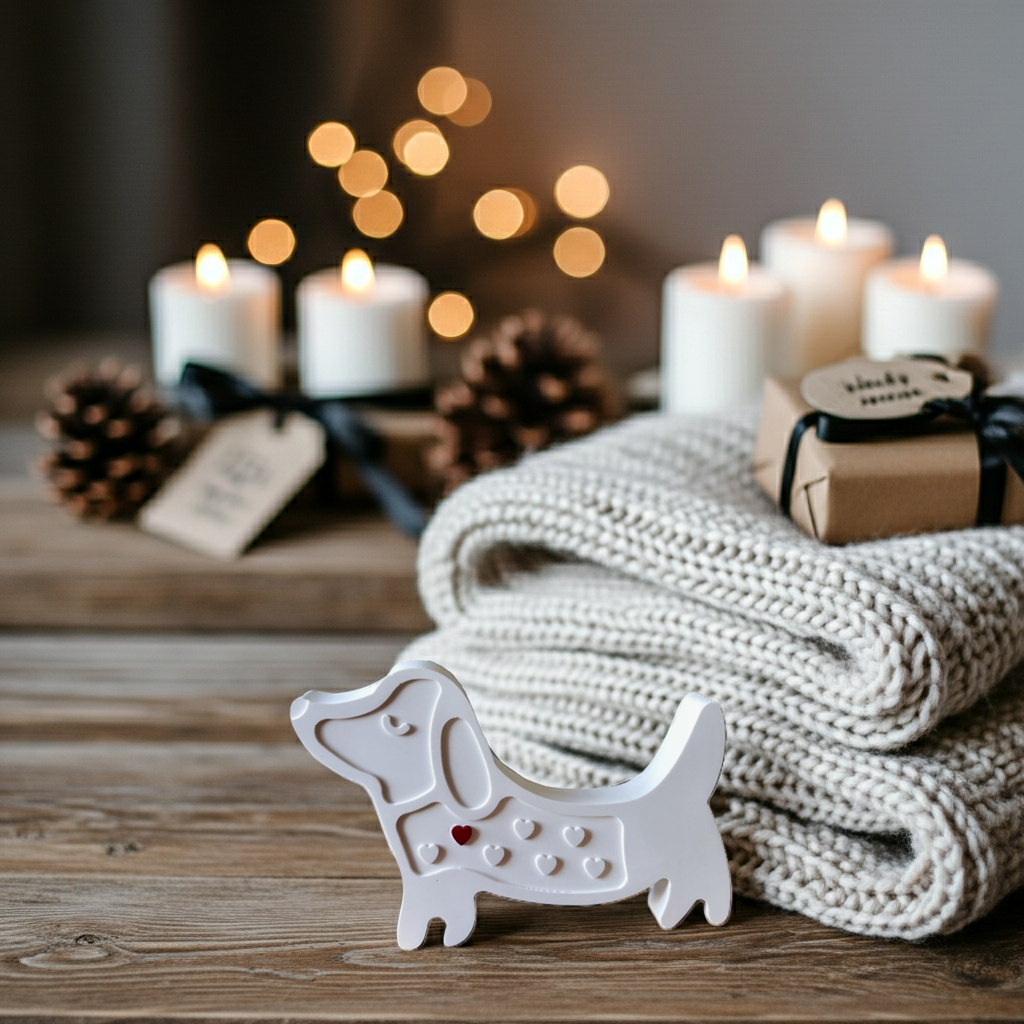 Dackel aus keramik als Geschenk für hundemamas, Doglover, DogTok fans und Tierliebhaber. Tierschutz geschenkfür Dackelfans, der schönste Dachshund zum Behalten oder Verschenken