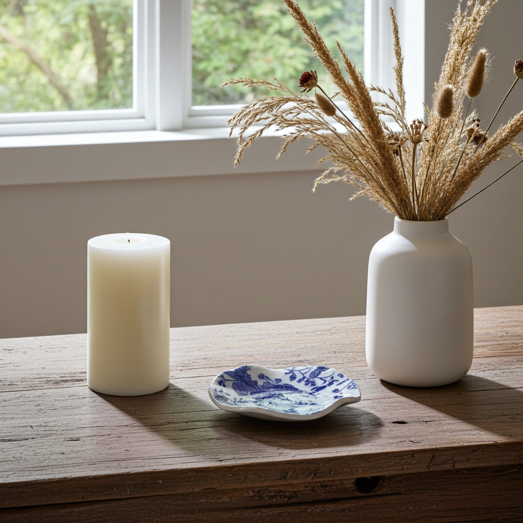 Omas Blau – Handgetöpfertes Keramikschälchen in Blauweiß