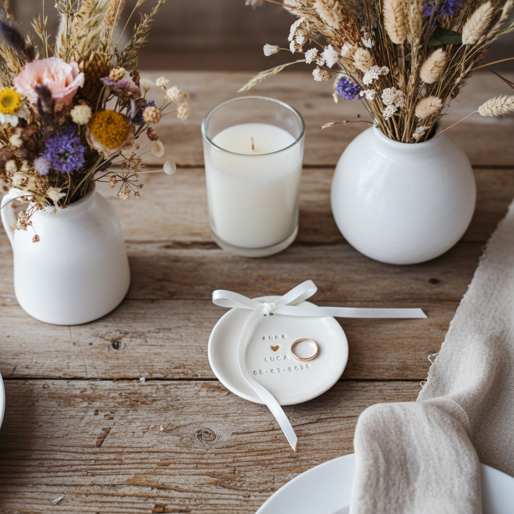 Ringschale mit euren Namen, Datum und goldenem Herz | ultramatt |