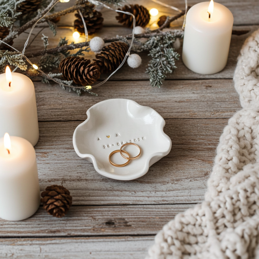 Moderne Ringschale aus echtem Ton mit High-Gloss-Finish. Zeitlose Ringkissen-Alternative für Hochzeiten, Verlobungen und Designliebhaber. Für Eheringe, Verlobungsringe oder als Schmuckschale im Alltag nutzbar. Kommt direkt aus dem Saarland zu euch.