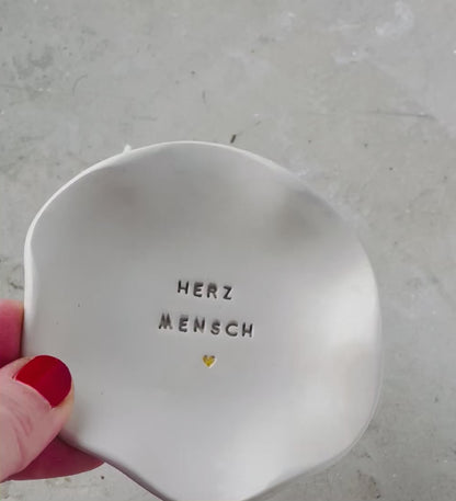 HERZMENSCH | Design Schmuckschale mit Herz