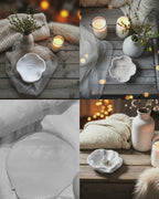 Boho- Ringschale mit Initialen, Datum & zartem Zweig | individuell personalisiert und handgetöpfert